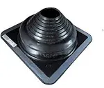 DEKTITE SQUARE BLACK EPDM Flexible Pipe Flashing, Roof Jack, Pipe Boot