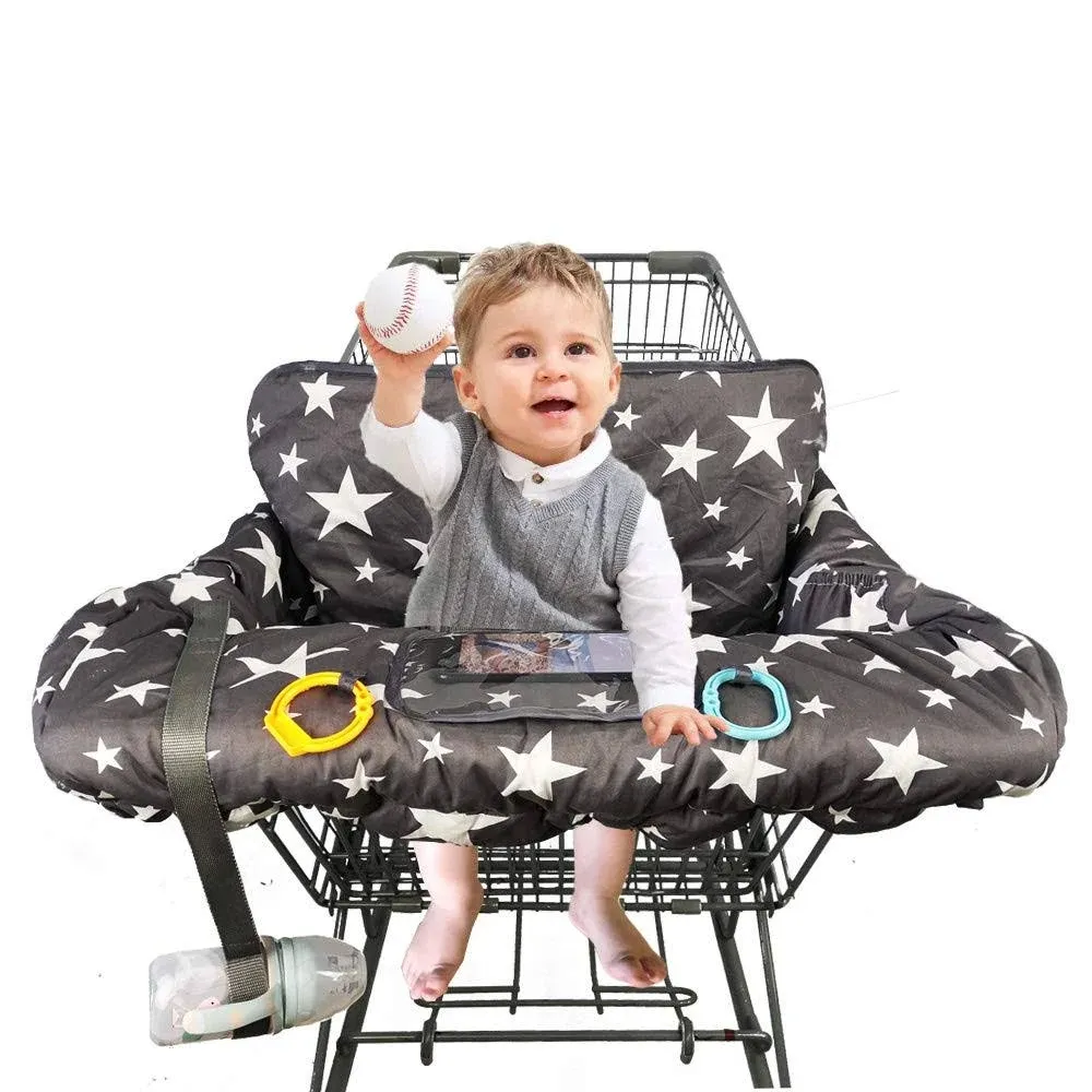 Dodo Nici Shopping Cart Cover for Baby, 100% Cotton Sitting Area, with Bottle ...