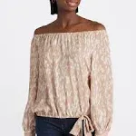 Vince Camuto Women's Tie Hem Off The Shoulder Top