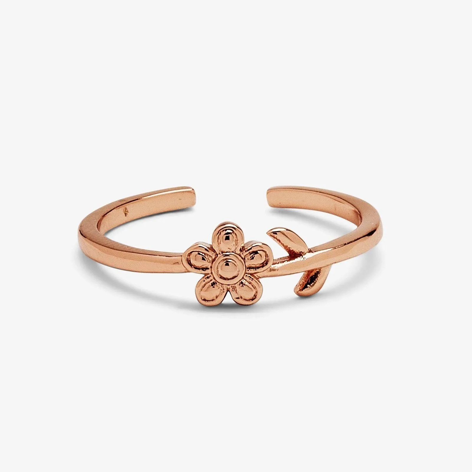 Pura Vida Single Daisy Toe Ring Rose Gold New!