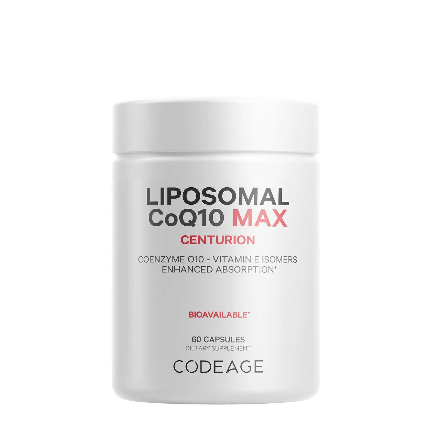 Codeage
           Liposomal CoQ10 - Vitamin E Tocopherols & 250 mg Coenzyme Q10 - Cardiovascular Support -- 60 Capsules
        
        
        
        
        
          
          SKU #: 850043333968
          
            Shipping Weight:
              0.17 lb
            
          
          
            Servings:
              60