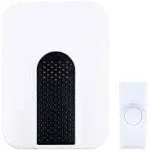 Wireless Battery Operated Doorbell Kit-Black/White