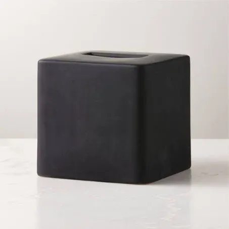 Rubber-Coated White Tissue Box Cover