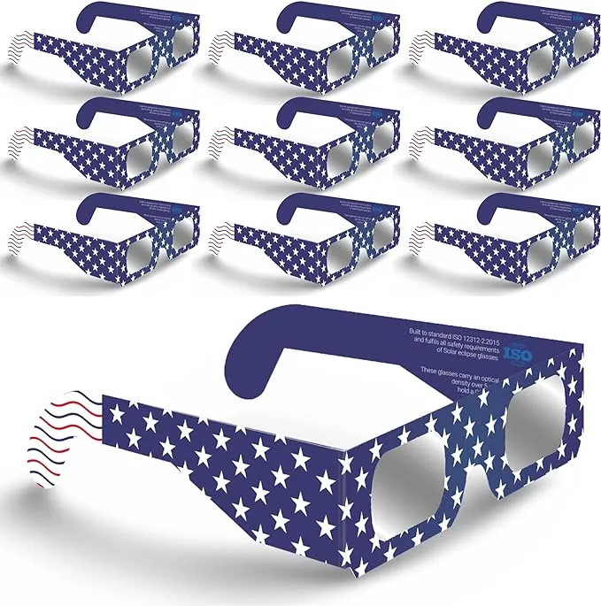 Gravitis Solar Eclipse Glasses 10 pack ISO 12312-2 Certified AAS certified fo...