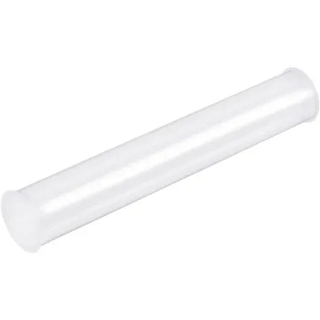 MECCANIXITY Clear Storage Tube Small Plastic Round Tubing with Caps Rigid Bottle Container 41.6x43x300mm/12 Inch Length for Item Stored