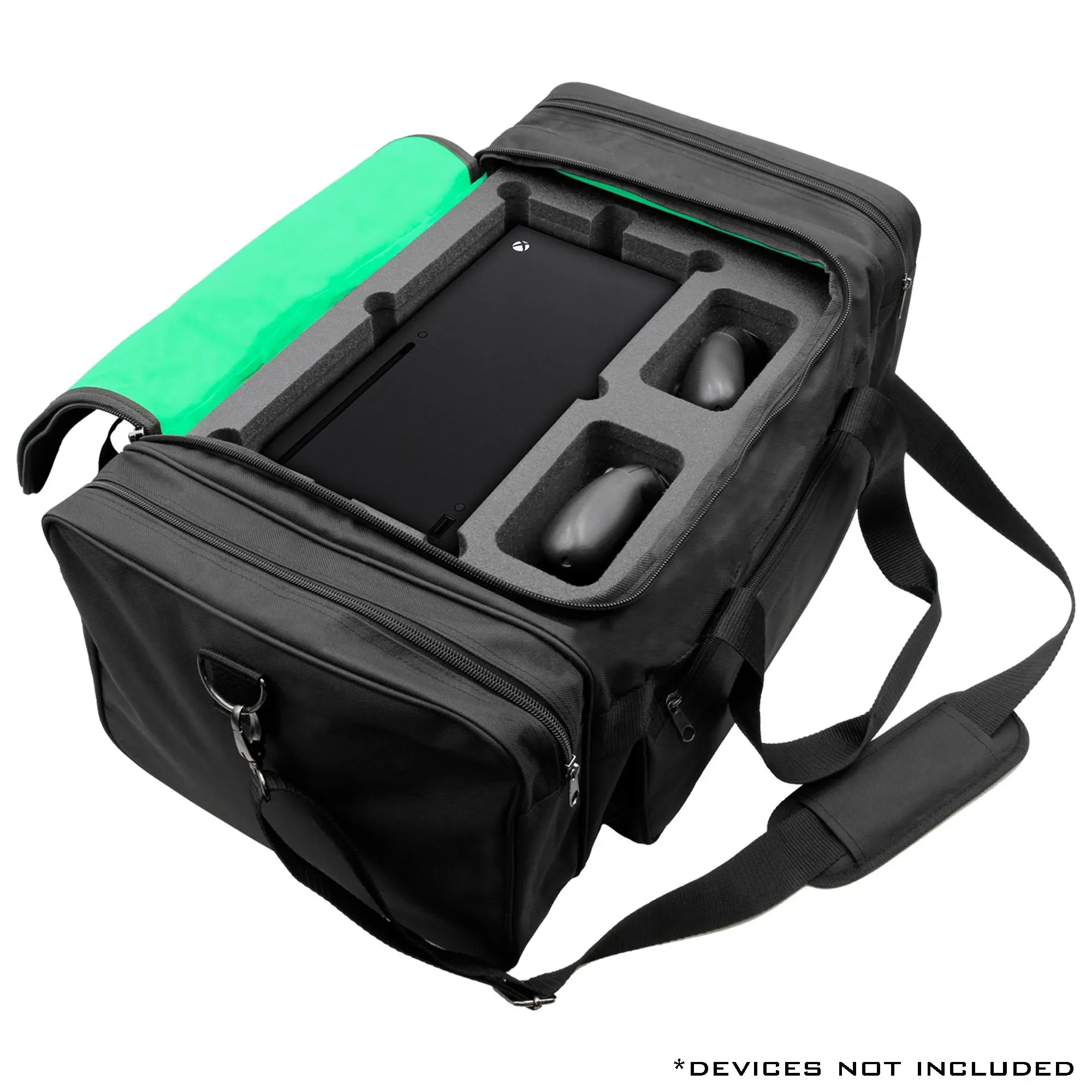 CASEMATIX Protective Travel Case Compatible with Xbox Series X &amp; S Console, Controllers, Games and Other Accessories