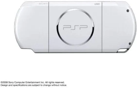 Sony PSP Slim and Lite 3000 Series Handheld Gaming Console with 2 Batteries (White)(Renewed)