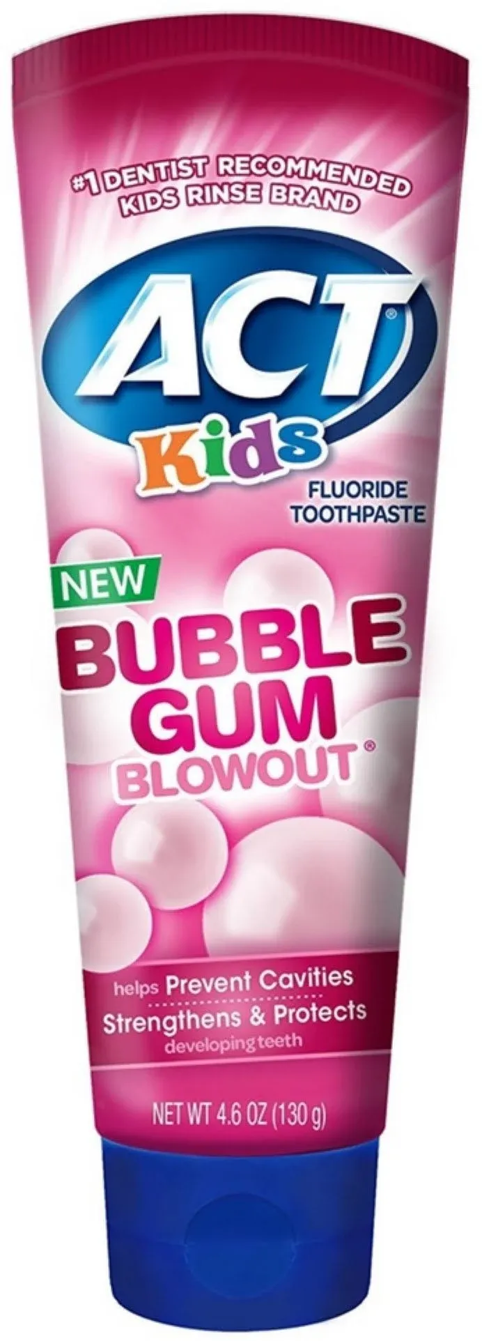 Act Kids Toothpaste, Bubble Gum Blowout - 4.6 oz