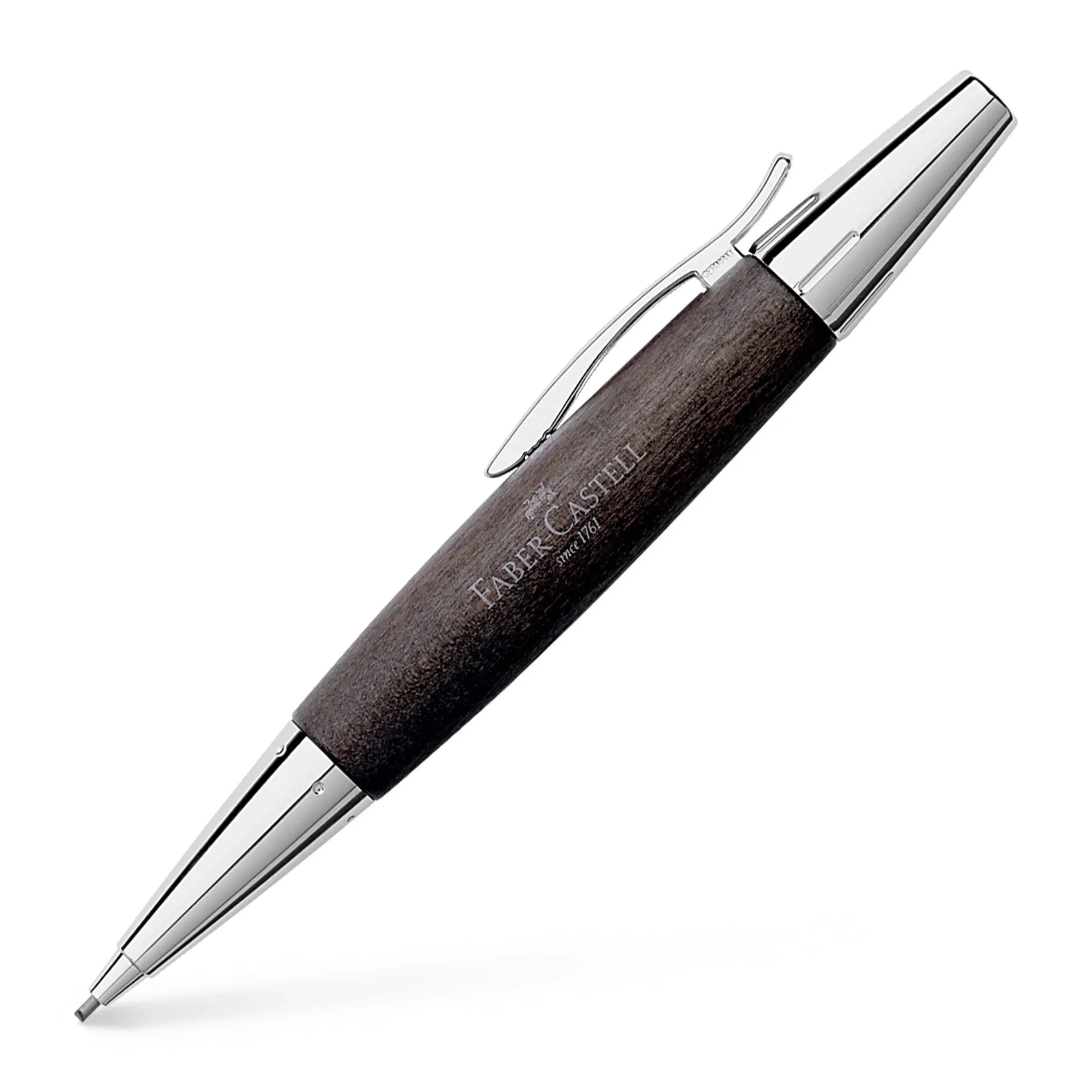 FABER-CASTELL e-motion Pencil - Black Wood and Chrome - NEW