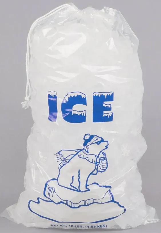 367706872 Drawstring Ice Bag, Dog 10 lb, 20" x 12" (Pack of 500)