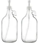 Half Gallon Glass Pump Dispenser Bottle, Large Jug with Pump for Laundry Soap...