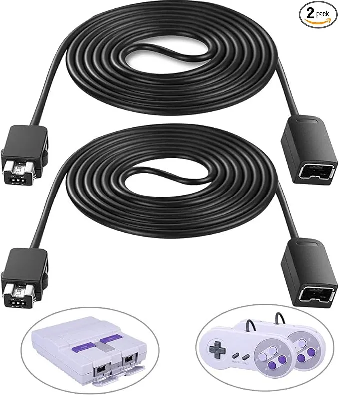 SNES Classic Controller Extension Cable 3M/10ft (2-PACK)