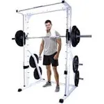 Deltech Fitness DF4900 Smith Machine with Linear Bearings, Weight Plate Storage, Pull-Up Bar, Squat 