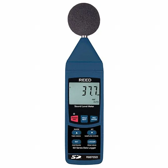 REED INSTRUMENTS Sound Level Meter: 30 dB to 130 dB, Sound Level Meters, Type 3, 30 dB to 130 dB