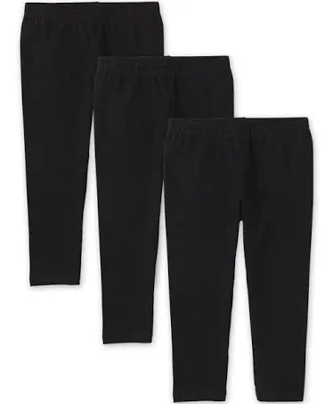 Girls Capri Leggings 3-Pack - Black