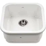 Houzer PTB-1919 Platus 18-7/8&#034; Undermount Single Basin Fireclay - White