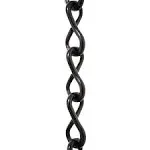 RCH Hardware CH-S50-16-BLK-10 |14 Gauge Decorative Solid Steel Single Jack Fixture Chain | 10 Foot Increments | Black Finish