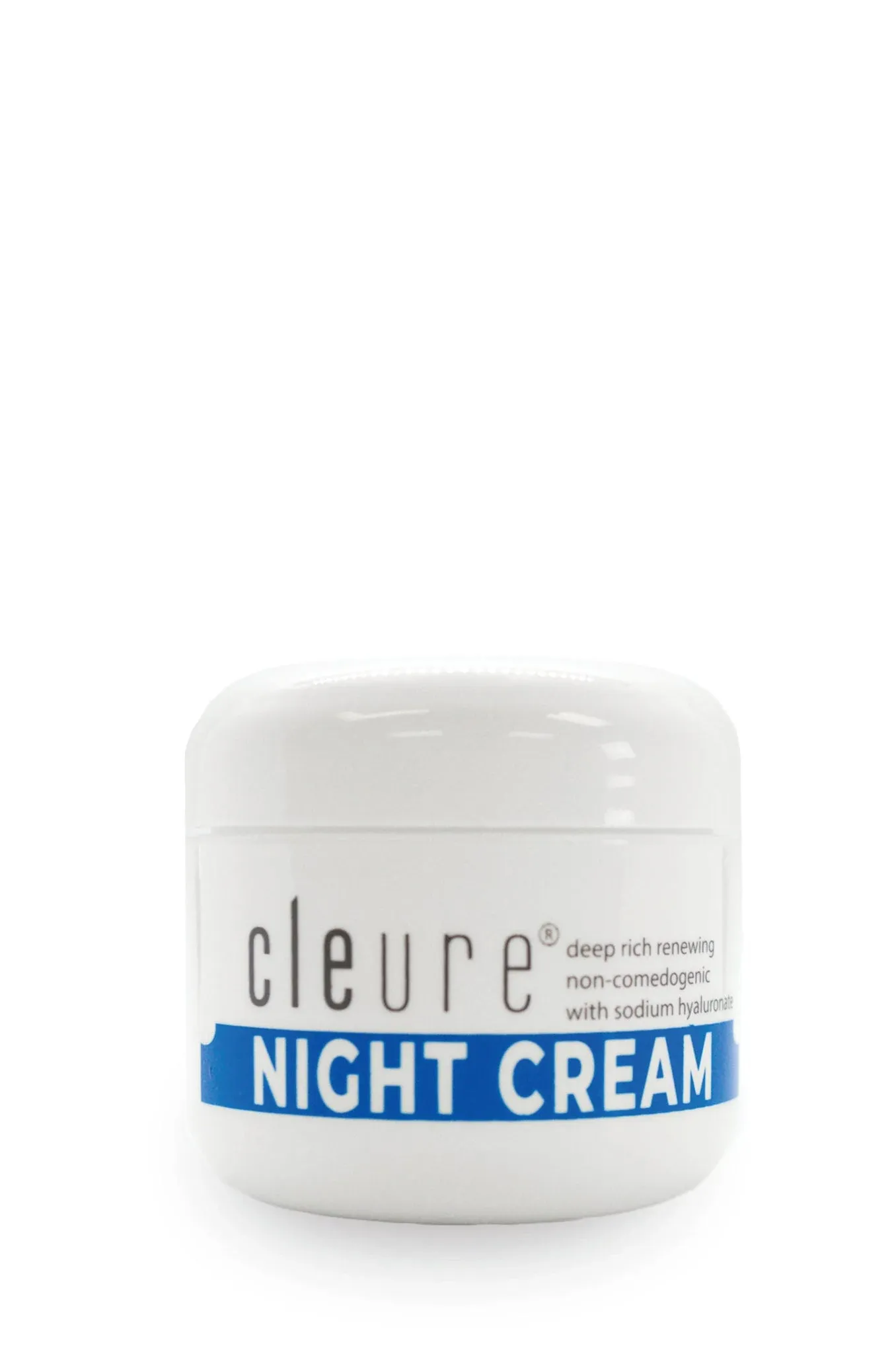 Cleure Hyaluronic Acid & Shea Butter Anti-Aging Night Cream for Sensitive Skin, Gluten, Salicylate, Paraben & Fragrance Free (2 oz, Pack of 1)