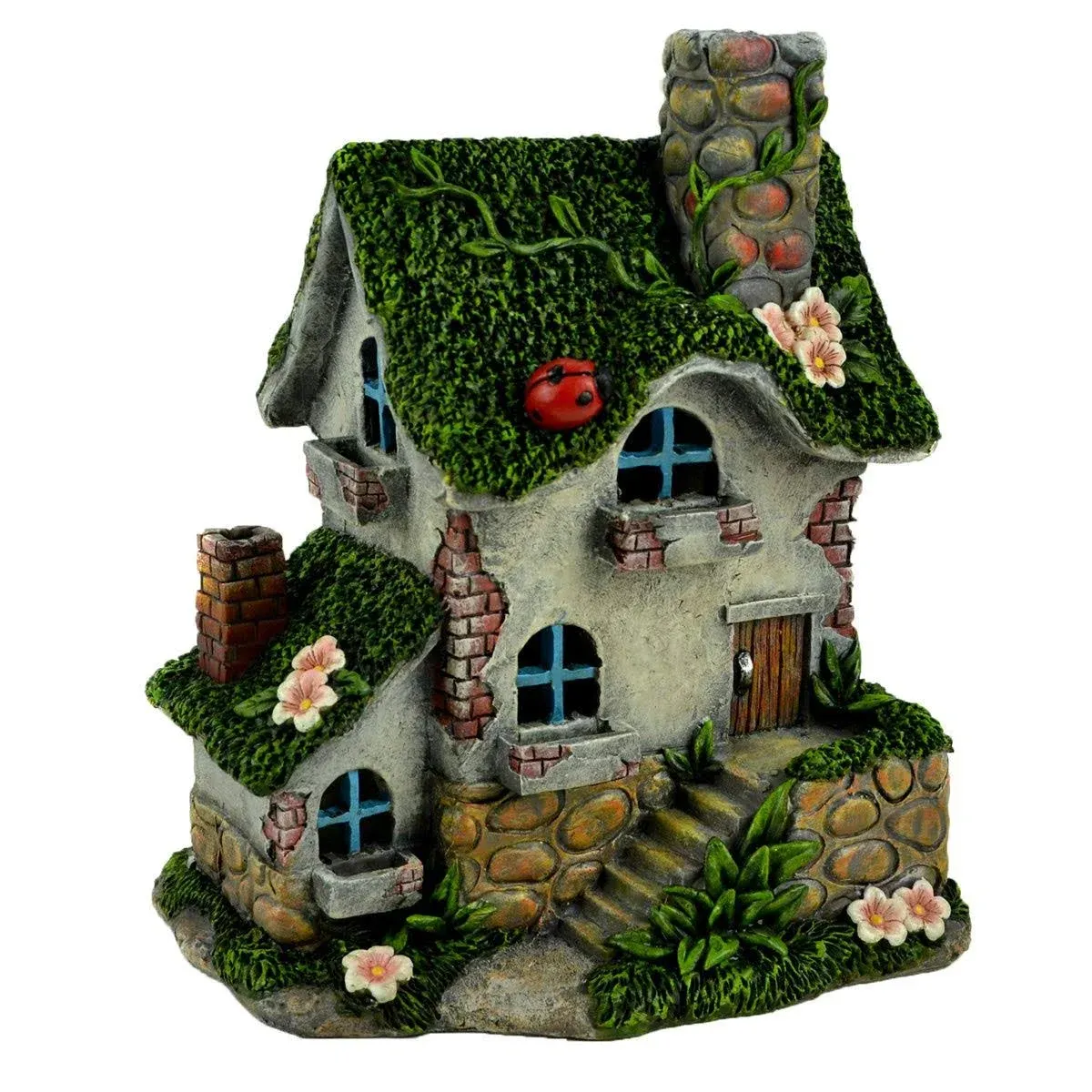 Touch of Nature Fairy Garden Solar Houses - Miniature Garden - Gnome House - Fairy House - Solar LED House (Pinecone - 55851)