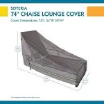 Duck Covers Soteria Waterproof 74" Patio Chaise Lounge Chair Cover