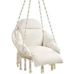 SONGMICS Hanging Chair Hammock Chair with Large Thick Cushion Swing