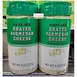 Trader Joes Grated Parmesan Cheese 8oz 227g (Two bottles)