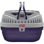 Living World Pet Carrier, Purple/Grey, Small