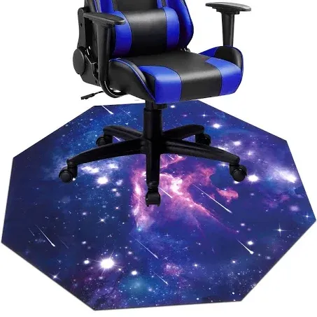 HiiARug Chair Mat for Hardwood Floor Noise Cancelling Gaming Chair Mat Octagon Anti-Slip Office Chair Mat for Carpet Desk Chair Mat Computer Chair Mat for Office Gaming Room