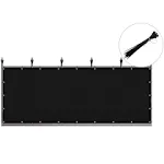 Shatex 3 x 16 ft. Privacy Fence Screen Heavy-Duty 90% Blockage Shade Cover Fencing Net for Wall Garden Gazebo Backyard Black