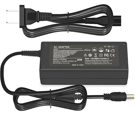 AC Adapter for Sceptre Monitor E C Series 20" 22" 24" 27" 32" E248W E225W E205W E248 E275W C325W-1920R C328W-1920R C248W-1920R LED Screen Power Supply Cord Charger