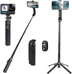 Selfie Stick Phone Tripod with Remote, Upgrade Quadripod Design Extendable 40&#034;