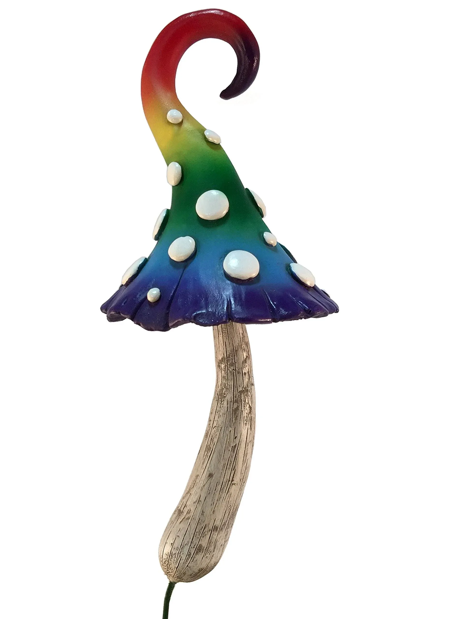 GlitZGlam Enchanted Rainbow Miniature Mushroom for A Miniature Fairy Garden or Lawn Gnomes. Gnome- Fairy Garden Accessory