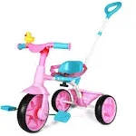 KRIDDO 2 in 1 Kids Tricycles Age 18 Month to 3 Years, EVA Wheels Upgraded, Gi..