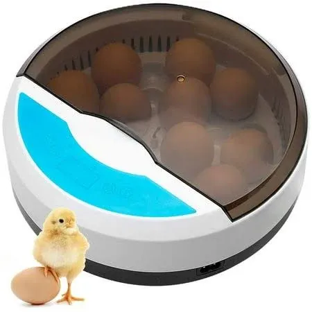 Besbuy Egg Incubator for Hatching Eggs, 9 Eggs Full Automatic Incubator, Led Candler, Temperature Humidity Control Incubator for Hatching Chicken, Ducks, Birds & More