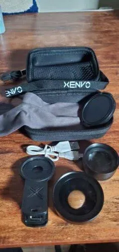 Xenvo Pro Lens Kit for iPhone and Android, Macro and Wide Angle Lens with LED Light and Travel Case