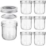 KAMOTA Wide Mouth Mason Jars 10 oz, 10oz Mason Jars Canning Jars Jelly Jars with Wide Mouth Lids and Bands, Ideal for Jam, Honey, Wedding Favors,