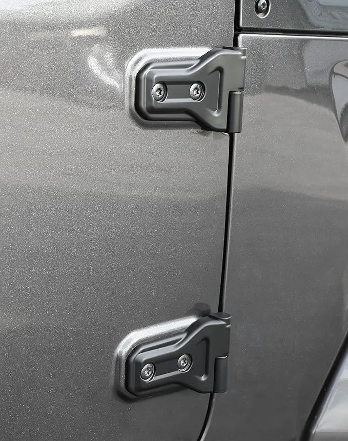 JeCar Door Hinge Cover Trim Exterior Accessories Compatible with Jeep Wrangler JL JLU 2018-2023 & Gladiator JT Truck 2020-2023, Matte Black