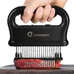 JY COOKMENT Meat Tenderizer Tool with 48 Stainless Steel Ultra Sharp Needle Blades, Detachable Kitchen Cooking Tool Best for Tenderizing, BBQ,