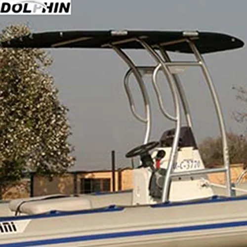 Dolphin T Tops Pro S2 T-TOP Black Canopy, Anodized Aluminum for Center Console Fishing Boats