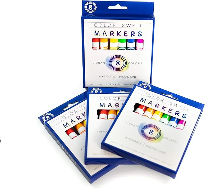 Color Swell Bulk Marker Pack (4 Packs, 8 Markers/Pack)