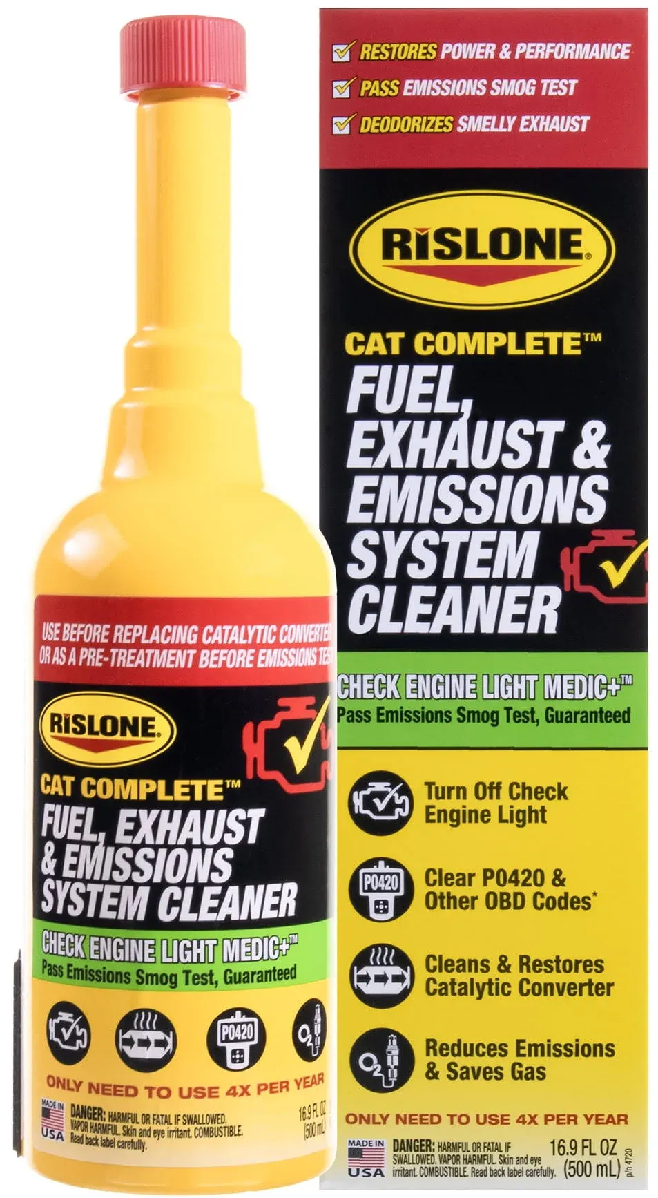 Bar&#039;s Leaks 4720 Rislone Cat Complete Fuel, Exhaust &amp; Emissions System Cleaner