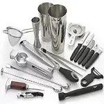 Barfly M37102 Deluxe Cocktail Set, 19-Piece, Stainless Steel