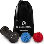 Foot Massager Roller &amp; Spiky Ball Therapy Set - Massage Tool for Muscle Pain Rel