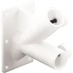 Off-White Plastic, Two Position Flag Pole Holder Single Pack