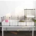 Guinea Pig Cage,Indoor Habitat Cage with Waterproof Loft &amp; Partition cage