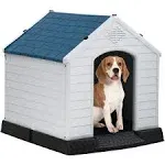 FDW Dog House Indoor Outdoor Durable Ventilate Waterproof Pet Plastic Dog House for Small Medium Large Dogs Insulated Puppy Shelter Kennel Crate