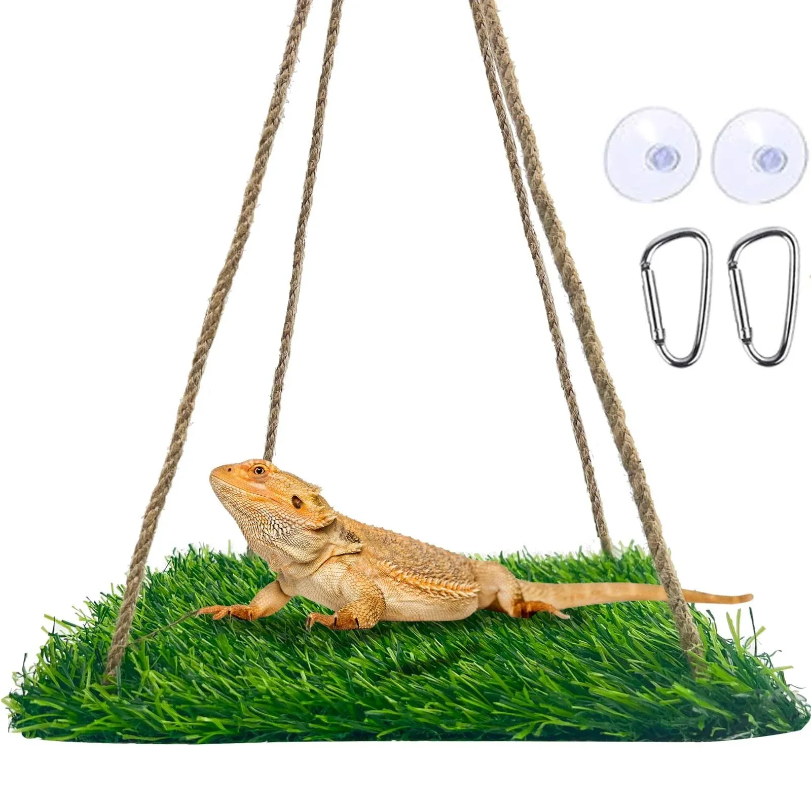 Flidrunest Large Green Bearded Dragon Hammock, Soft Bearded Dragon Hammock Swing