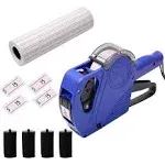 MX-5500 8 Digits Price tag Gun with 5000 Sticker Labels and 4 Ink Refill, Label Maker Pricing Gun Kit Numerical Tag Gun for Grocery Retail Store & Office,Warehouse, Organization Marking (Blue)