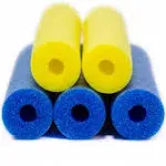 Fix Find, Inc. 52 inch Hollow Foam Pool Noodle, Blue & Yellow, 5 Count Pack