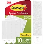 Command 20 Lb XL Heavyweight Picture Hanging Strips